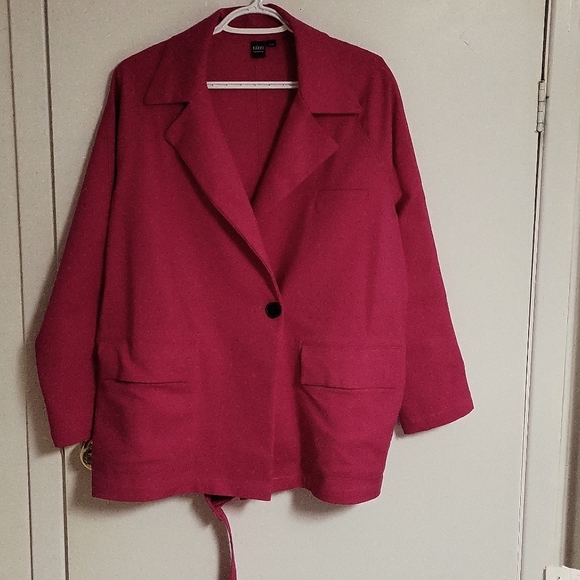 Icone by Simon's women's belted blazer medium pink. - Picture 8 of 11